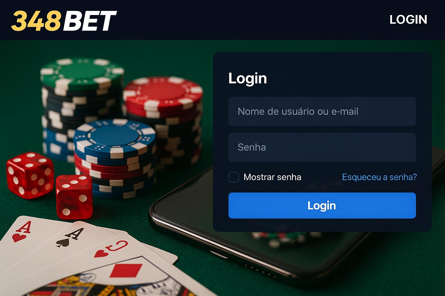 Login no Cassino 348BET